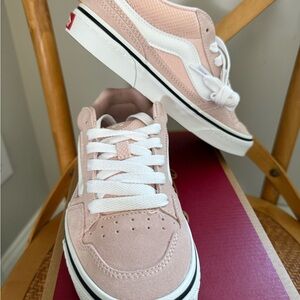 Vans Caldrone Suede Pink and White Sneakers